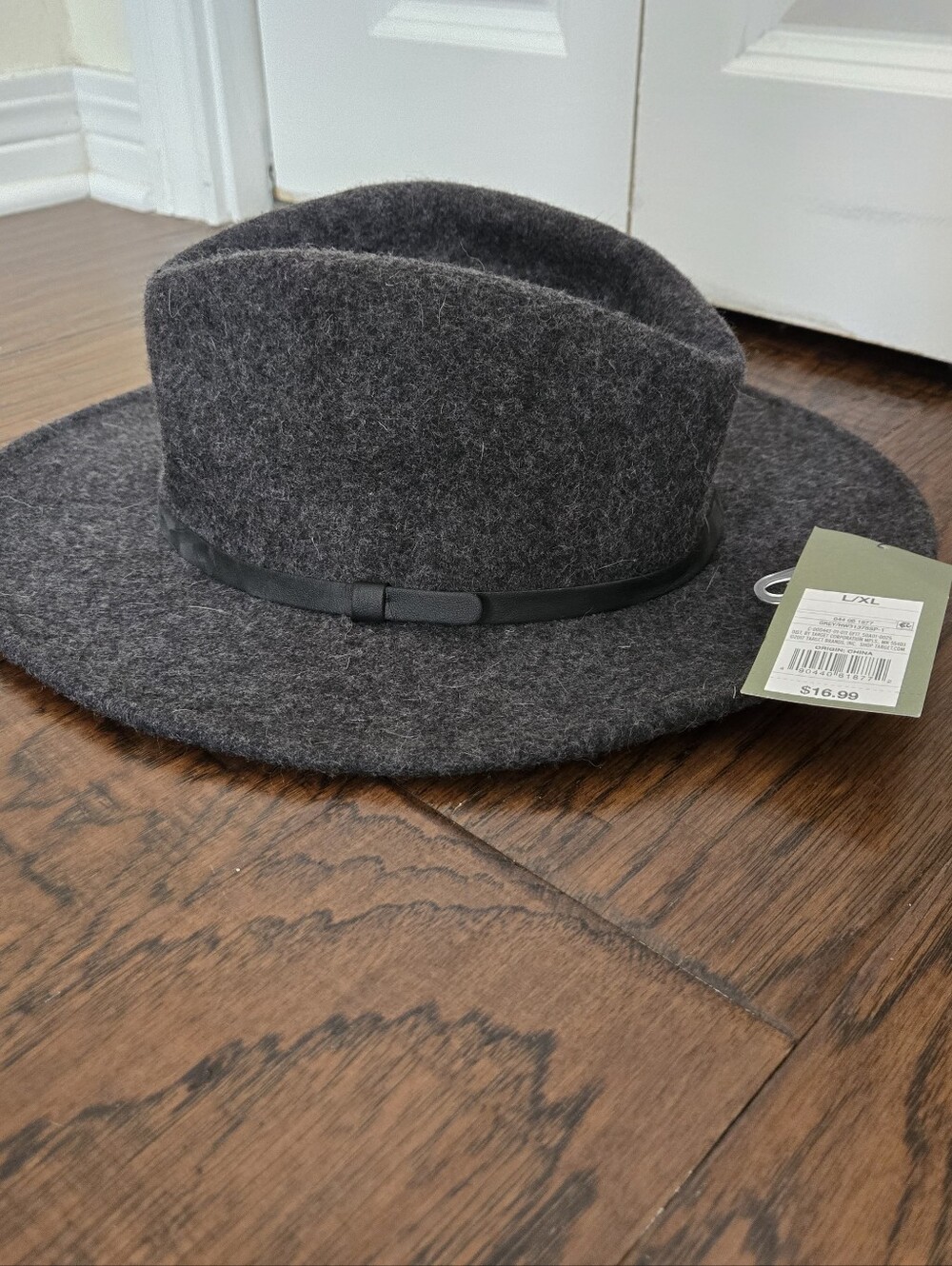 Goidfellow Charcoal Felt Fedora with Slim Band
